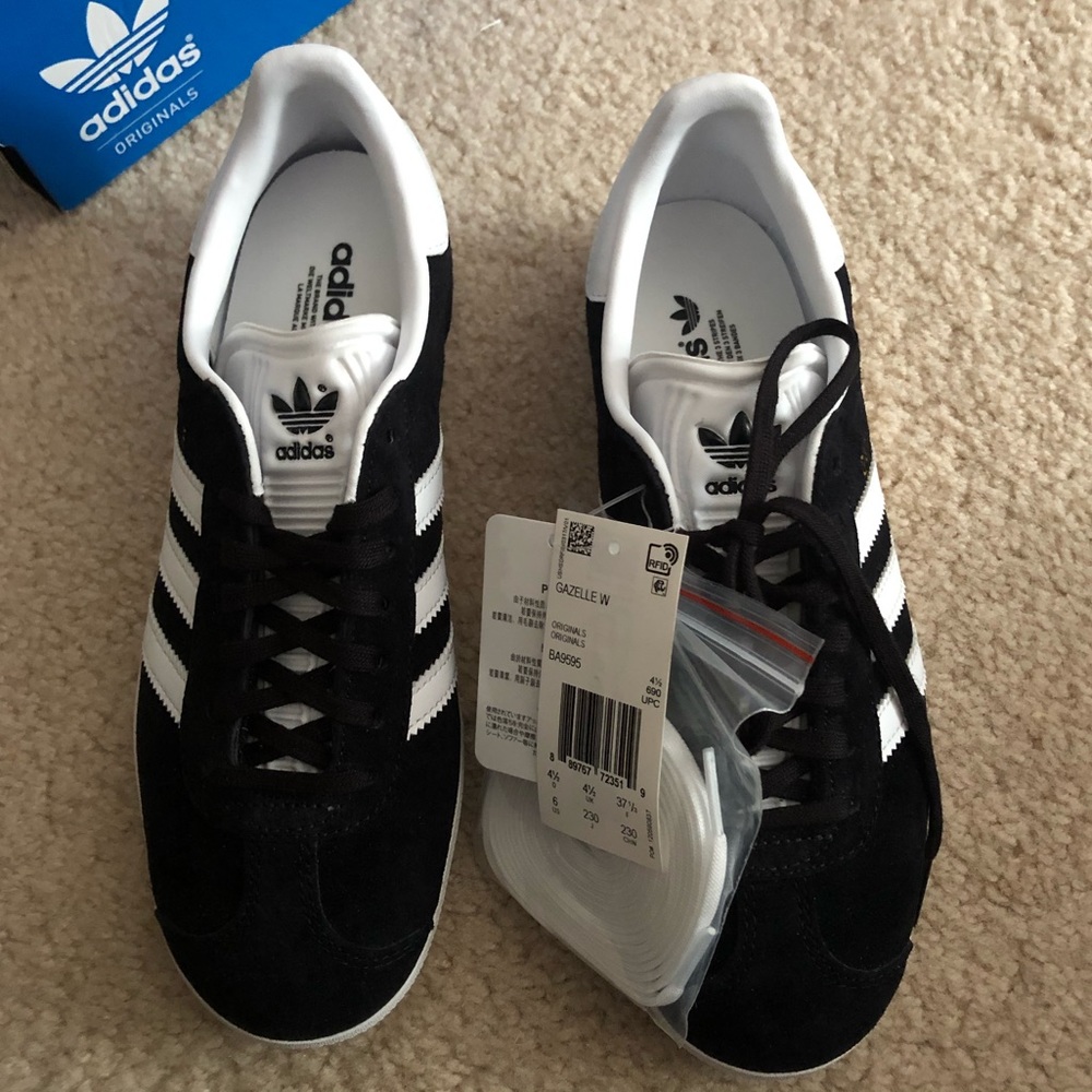 Adidas Gazelle Originals Women’s 6 Black & White